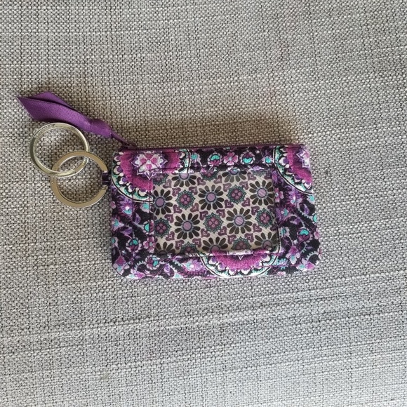 Vera Bradley purple Zip ID window wallet - Picture 2 of 3